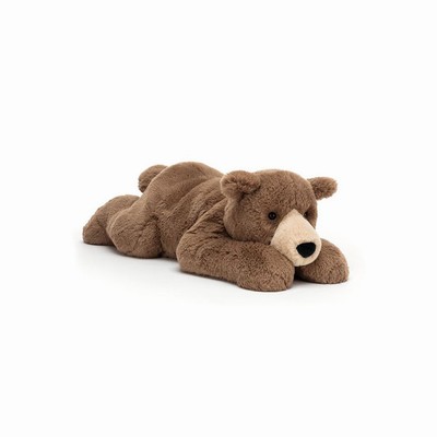 Jellycat Woody Lying Bear New Zealand | JCITD9458